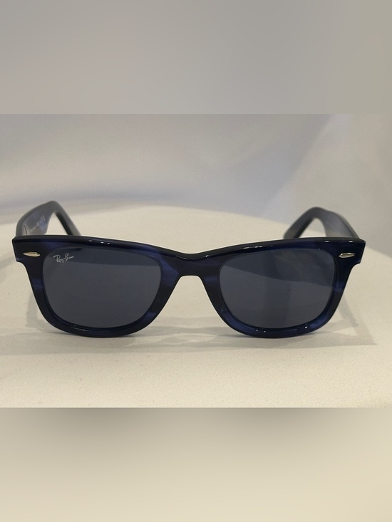 Ray-Ban RB2140 Wayfarer Navy Blue Marbled Frame Sunglasses NWT main image 8